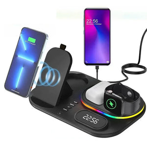 4 in 1 LED Wireless Charging Station - Hitrendz