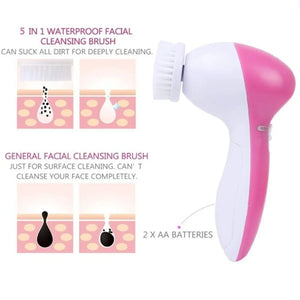 5 in 1 Face Massage Cleansing Brush Set - Hitrendz