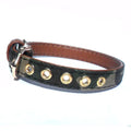 Army Fabric & Brown Faux Leather pet Collar - Hitrendz