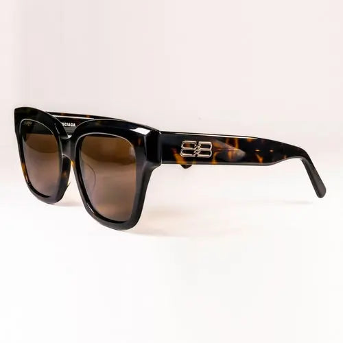 Balenciaga BB0237SA 001 Rectangular Sunglasses Beige Millie
