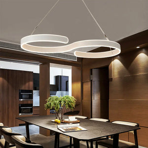 Contemporary Acrylic LED Swirl Light Fixture - Hitrendz