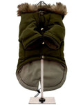 Designer Dog Parka Coat Jacket - Khaki - Hitrendz