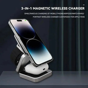 Foldable 3 in 1 Wireless Charging Phone Stand - Hitrendz