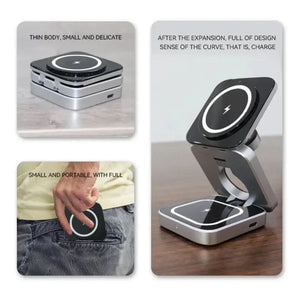 Foldable 3 in 1 Wireless Charging Phone Stand - Hitrendz