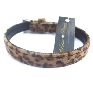 Furry Leopard Print Dog Collar - Hitrendz