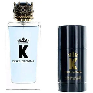 Dolce & Gabbana K Gift Set featuring Deodorant Stick, with fresh citrus, juniper berries, and cedarwood notes for a bold, elegant fragrance.