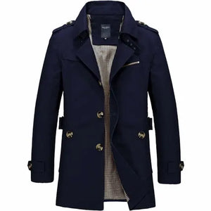 Mens Classic Trench Coat - Hitrendz