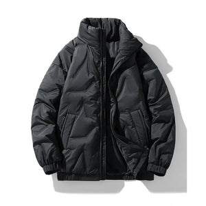 Mens High Collar Quilted Jacket - Hitrendz