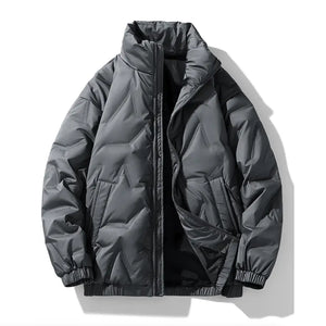 Mens High Collar Quilted Jacket - Hitrendz