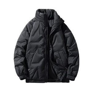 Mens High Collar Quilted Jacket - Hitrendz