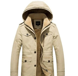 Mens Hooded Military Style Coat - Hitrendz