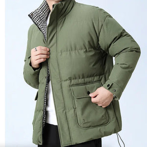 Mens Houndstooth Puffer Jacket - Hitrendz