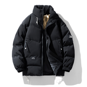 Men's Stand Collar Puffer Jacket - Hitrendz