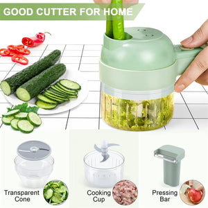 Portable Handheld 4 in 1 Electric Vegetable Slicer - Hitrendz