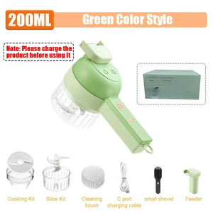 Portable Handheld 4 in 1 Electric Vegetable Slicer - Hitrendz