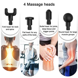 30 Speeds Premium 6 Heads  Handheld Massager - Hitrendz