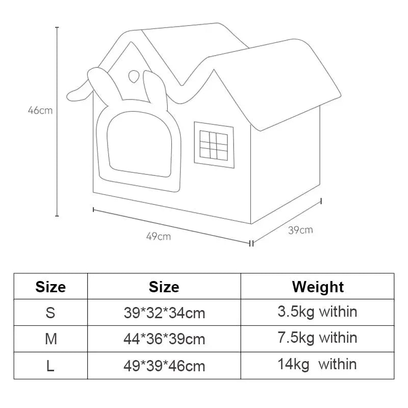 Removable Roof Plush Pet House - Hitrendz