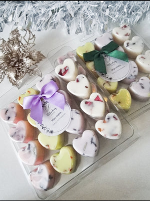 16 heart scented wax melts