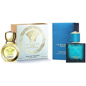 Versace Eros, Versace fragrance set, Versace perfume set, men's fragrance, women's fragrance, perfume gift set,Versace Eros 