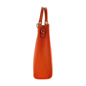 Vertical Handbag for Women in Genuine Leather and Straw - Hitrendz